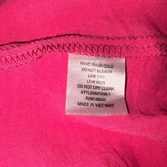 Monteau Los Angeles Pink Midi Square Neck, Puff Sleeved, Front Slit Dress Sz Lg - Picture 8 of 15